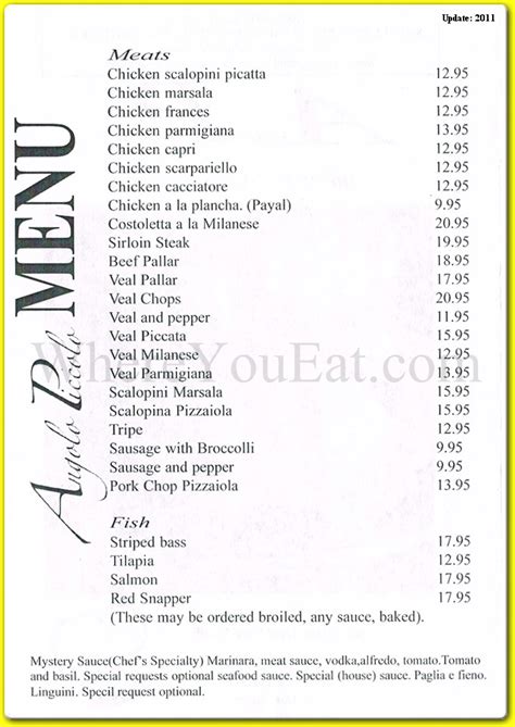 piccolo angolo menu